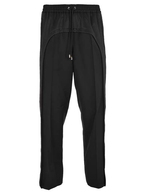 burberry black jogging pants drawstring waist girls size 140|burberry wide leg pants.